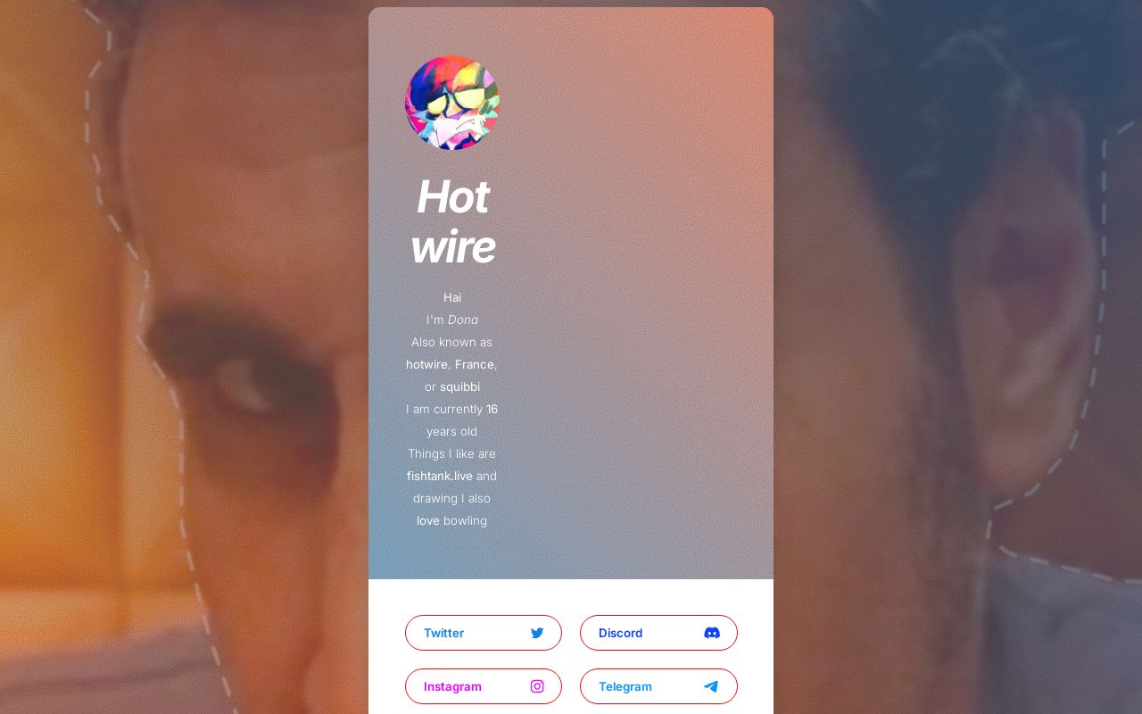 Carrd profile picture for @hotwire